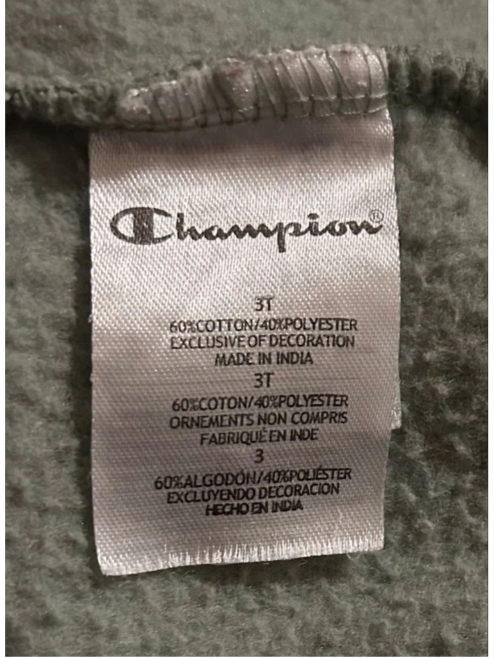 Boys Champion Green Sweatshirt & Cargo Jogger Set 3T
